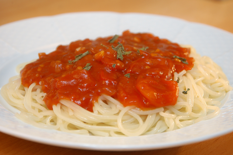Rýchle paradajkové špagety